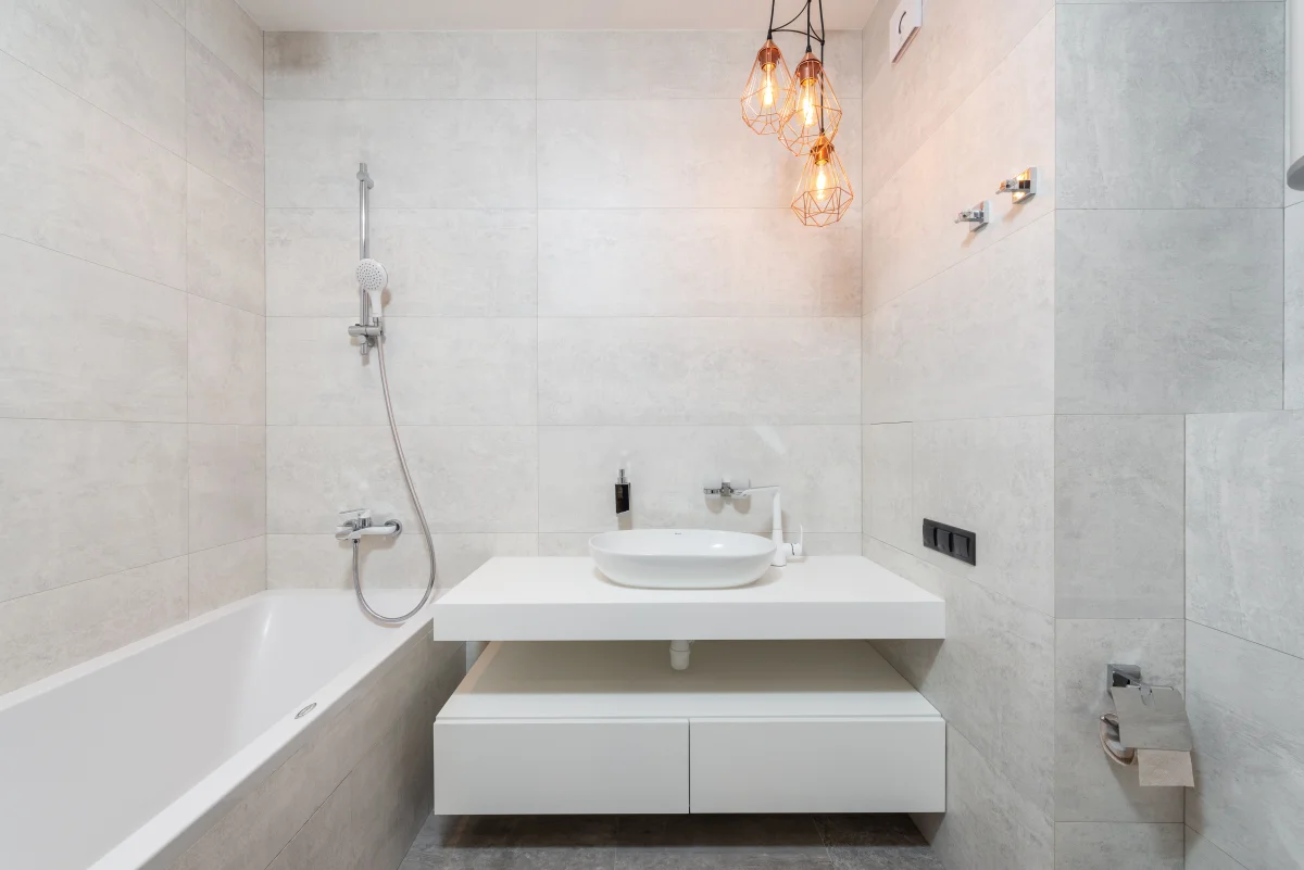 bathroom countertop tray minimal organization - Cozyner