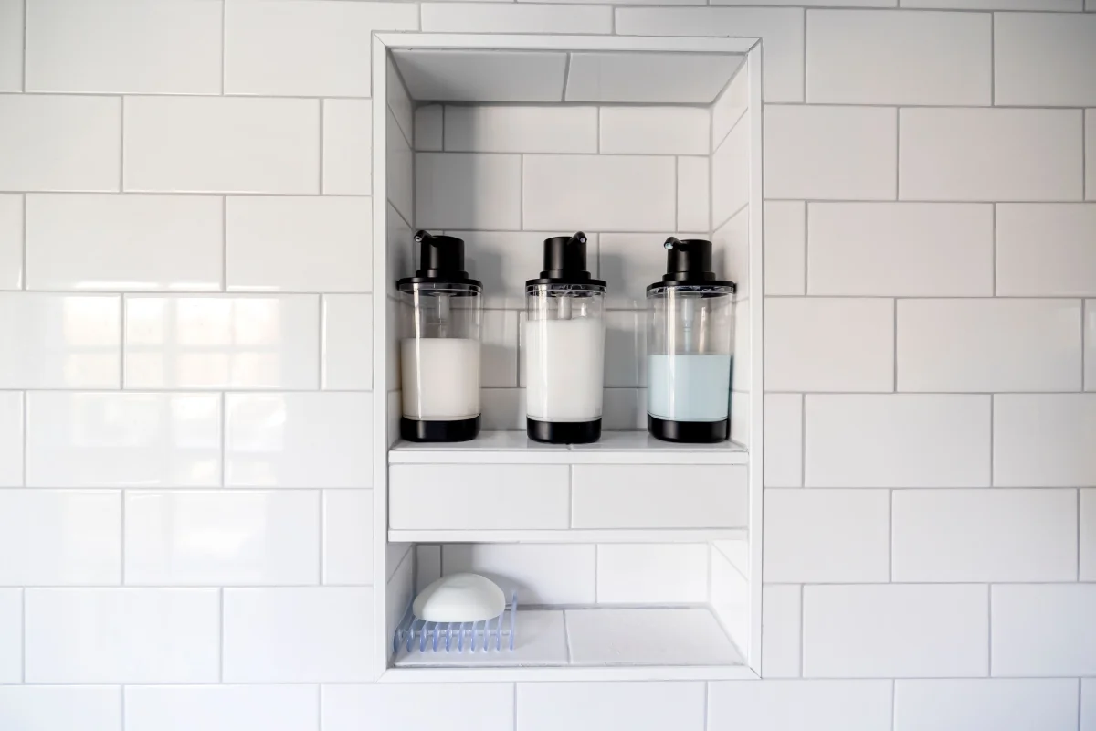 shower caddy corner storage drilling - Cozyner