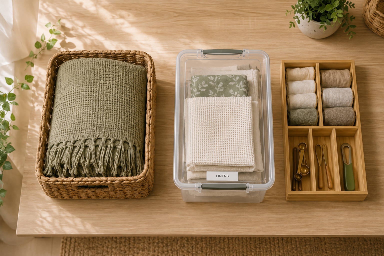 Bins vs. Baskets vs. Drawer Dividers